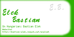 elek bastian business card